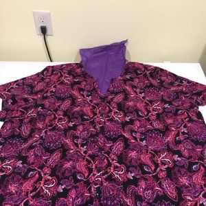 5x Plus size v neck button-up short sleeve shirt